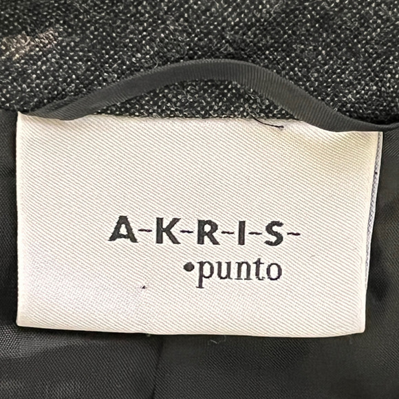 Akris Punto Charcoal Gray Three-Button Wool Blazer Women's Size 10 - Picture 12 of 15